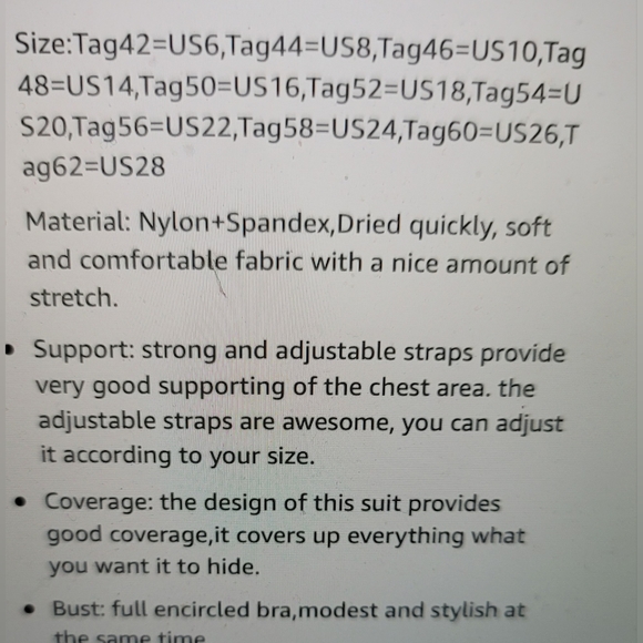 NWOT TANKINI SWIM DRESS BOY SHORT COVER UP MODEST SWIM BATHING SUIT SIZE… cute - Picture 6 of 10